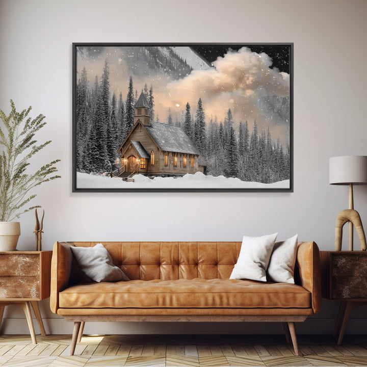 Lamb Of Promise | Framed Canvas Print | Christian Art Gift | Christian Wall Art | Christian Art Work | Subtle Christian Art | Christian Pai