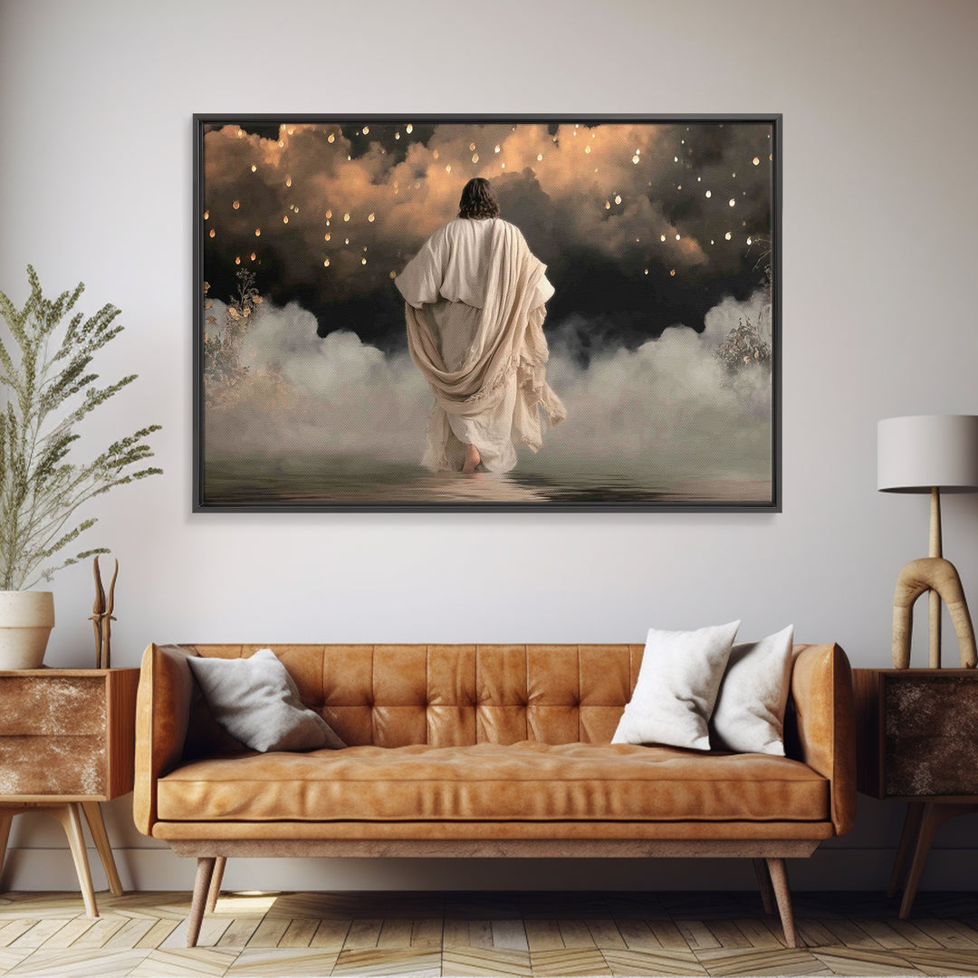 Graceful Meadow Cross – Framed Canvas Print – Christian Art Canvas – Christmas Wall Art – Jesus Painting – Christian Wall Art – Christian D