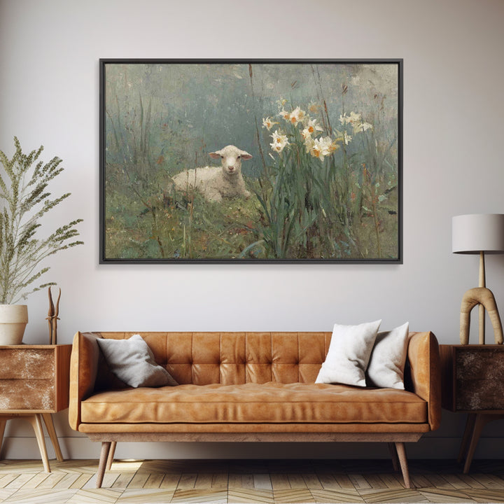 Blossoms Of Mercy | Framed Canvas Print | Christian Wall Art | Jesus Painting | Christmas Wall Art | Christian Decor | Christian Art Canvas