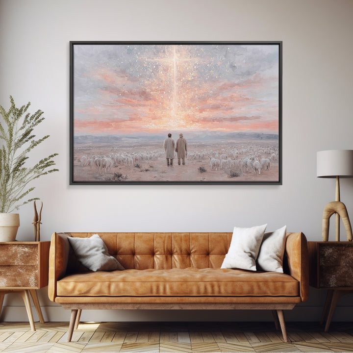 Dawn Of Promise | Framed Canvas Print | Christian Christmas Art | Christian Wall Art | Christian Art Canvas | Christmas Art Prints | Christ