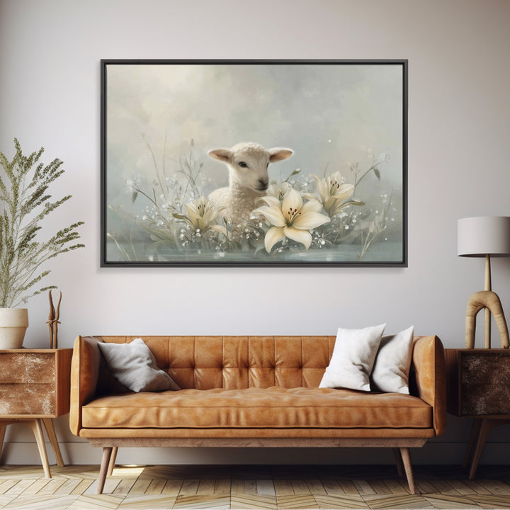 Silent Evening Church, Framed Canvas Print, Christian Decor, Christian Wall Art, Jesus Painting, Christian Art Canvas, Christmas Wall Art