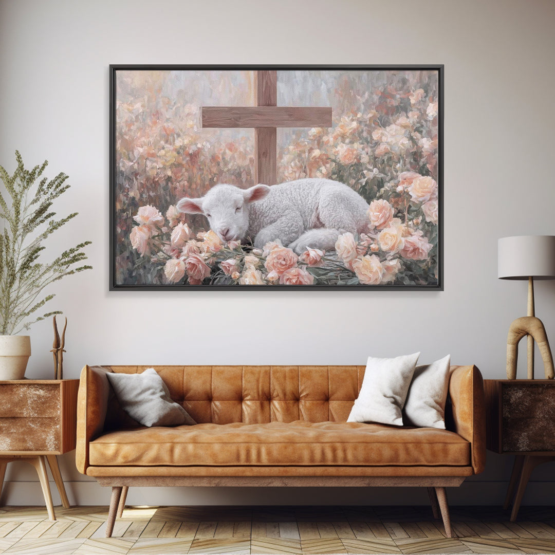 Nightfold Serenity – Framed Canvas Print – Christian Art Canvas – Christian Wall Art – Moody Christmas Art – Christian Decor – Christmas Ar