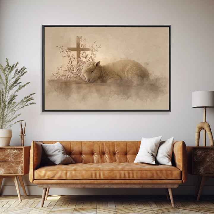 Heavenly Stillness – Framed Canvas Print – Christian Wall Art – Christian Art Print – Minimalist Christian Art – Christian Christmas Art –