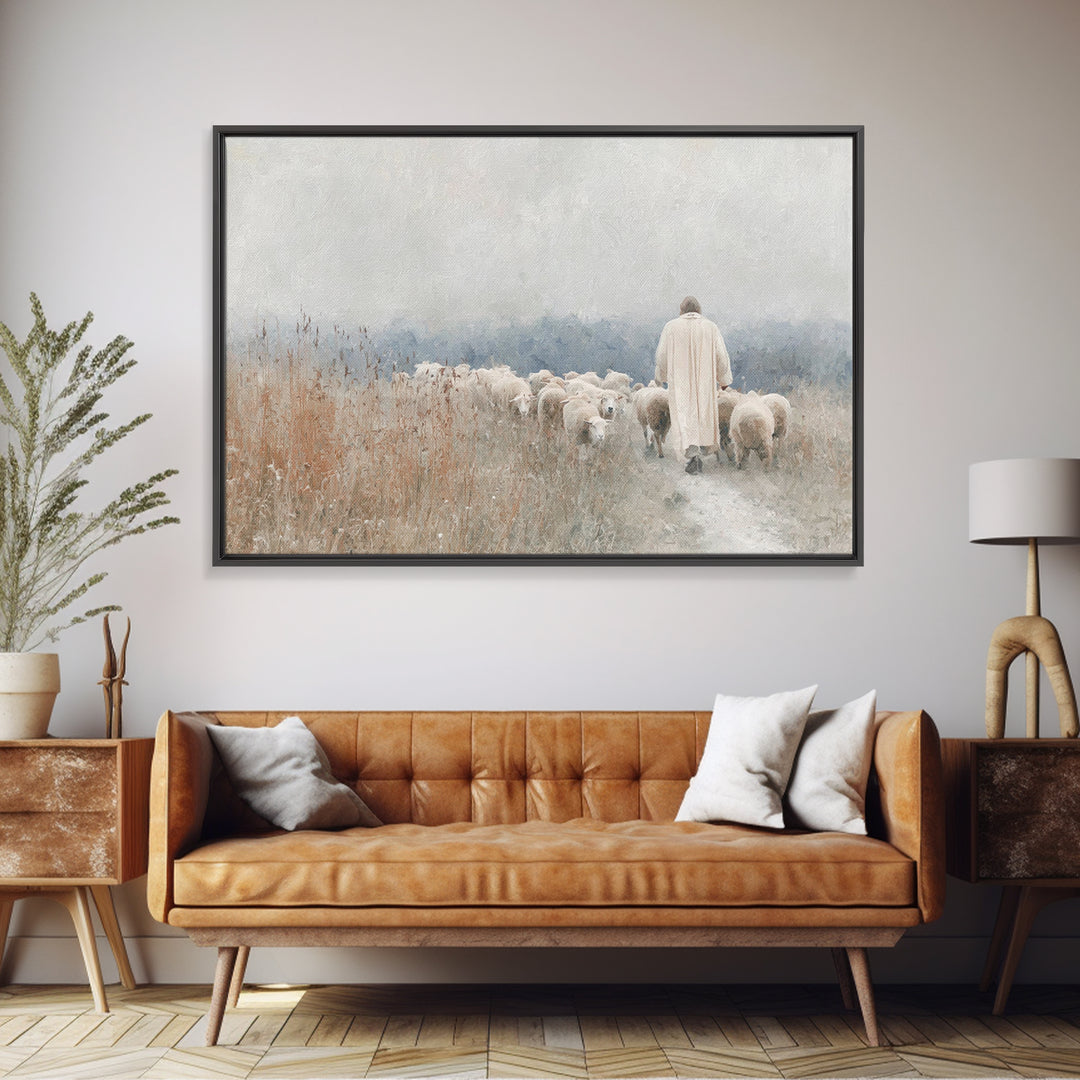Fields Of Guidance – Framed Canvas Print – Christian Wall Art – Jesus Canvas Art – Christian Art Print – Christian Gift – Christian Art Pai