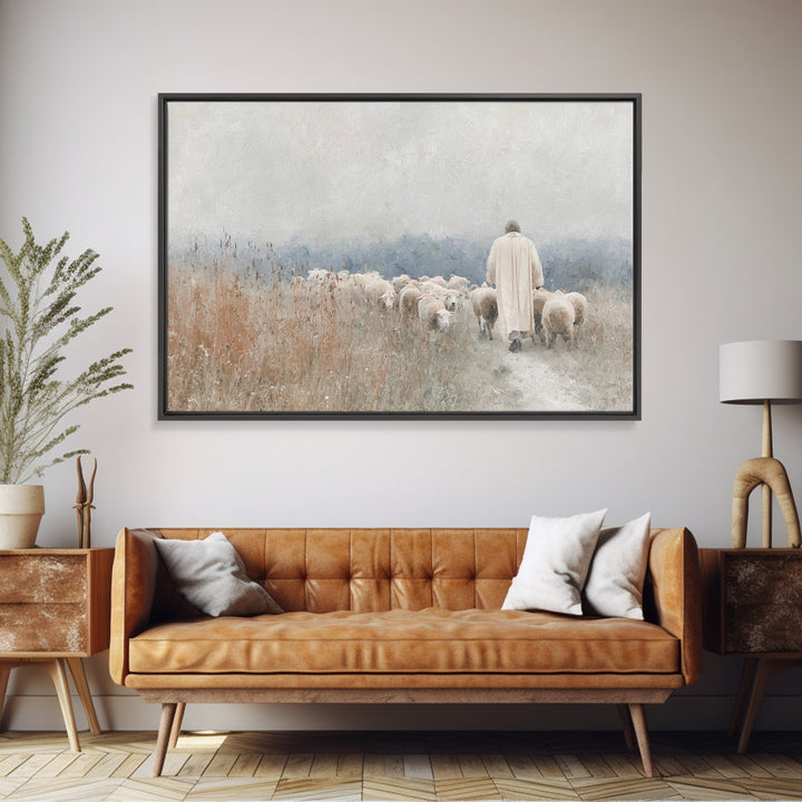 Fields Of Guidance – Framed Canvas Print – Christian Wall Art – Jesus Canvas Art – Christian Art Print – Christian Gift – Christian Art Pai