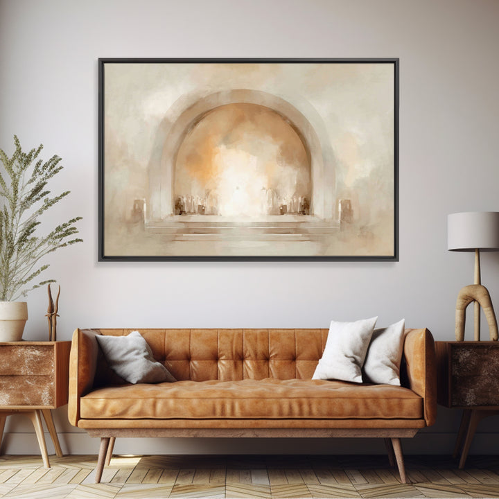 Holy Arch Gathering, Framed Canvas Print, Christian Art Canvas, Christian Wall Art, Christian Art Prints, Christian Gift Ideas, Modern Chri