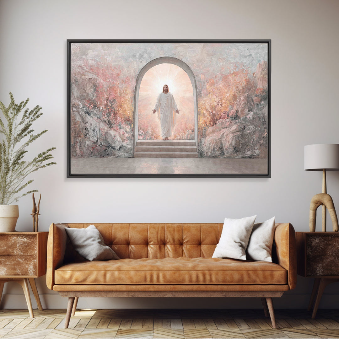 Resurrection Light – Framed Canvas Print – Christian Wall Art – Christian Art Canvas – Christian Gift Ideas – Christian Art Prints – Modern