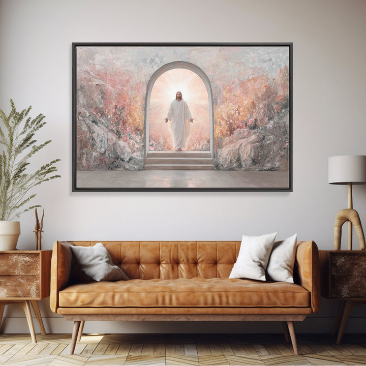 Resurrection Light – Framed Canvas Print – Christian Wall Art – Christian Art Canvas – Christian Gift Ideas – Christian Art Prints – Modern
