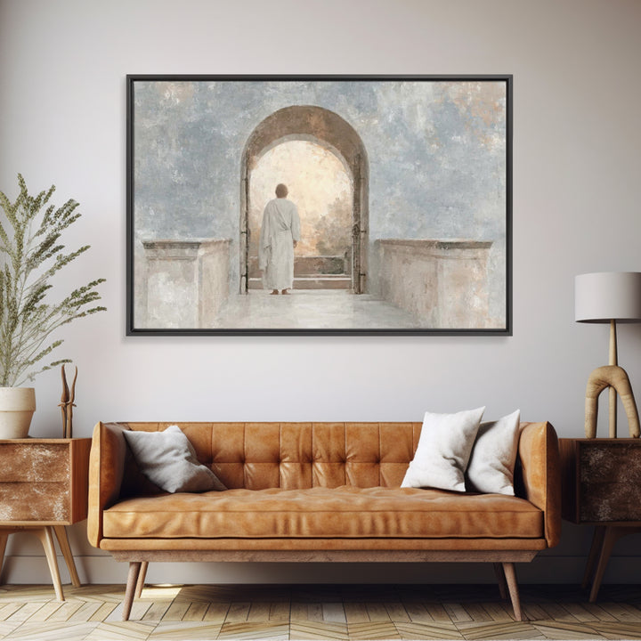 Graceful Morning Walk | Framed Canvas Print | Christian Wall Art | Christian Art Canvas | Subtle Christian Art | Christian Art Prints | Chr