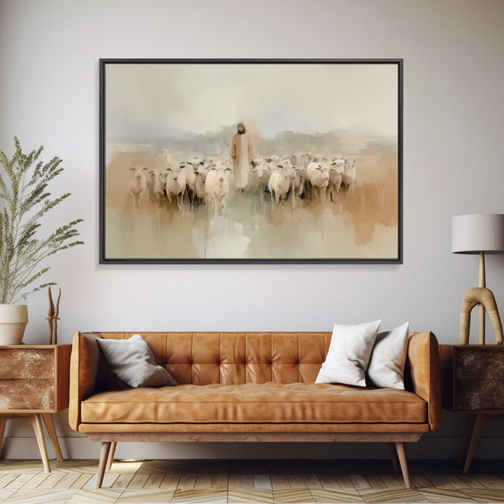 Blossoms Of Guidance – Framed Canvas Print – Christian Art Canvas – Jesus Painting – Christian Art Work – Christian Wall Art – Christian Gi