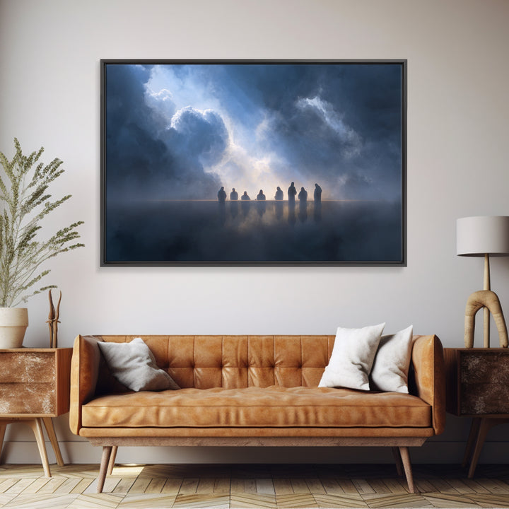 Celestial Feast Vision | Framed Canvas Print | Christian Wall Art | Jesus Painting Canvas | Christian Art Gift | Modern Christian Art | Chr