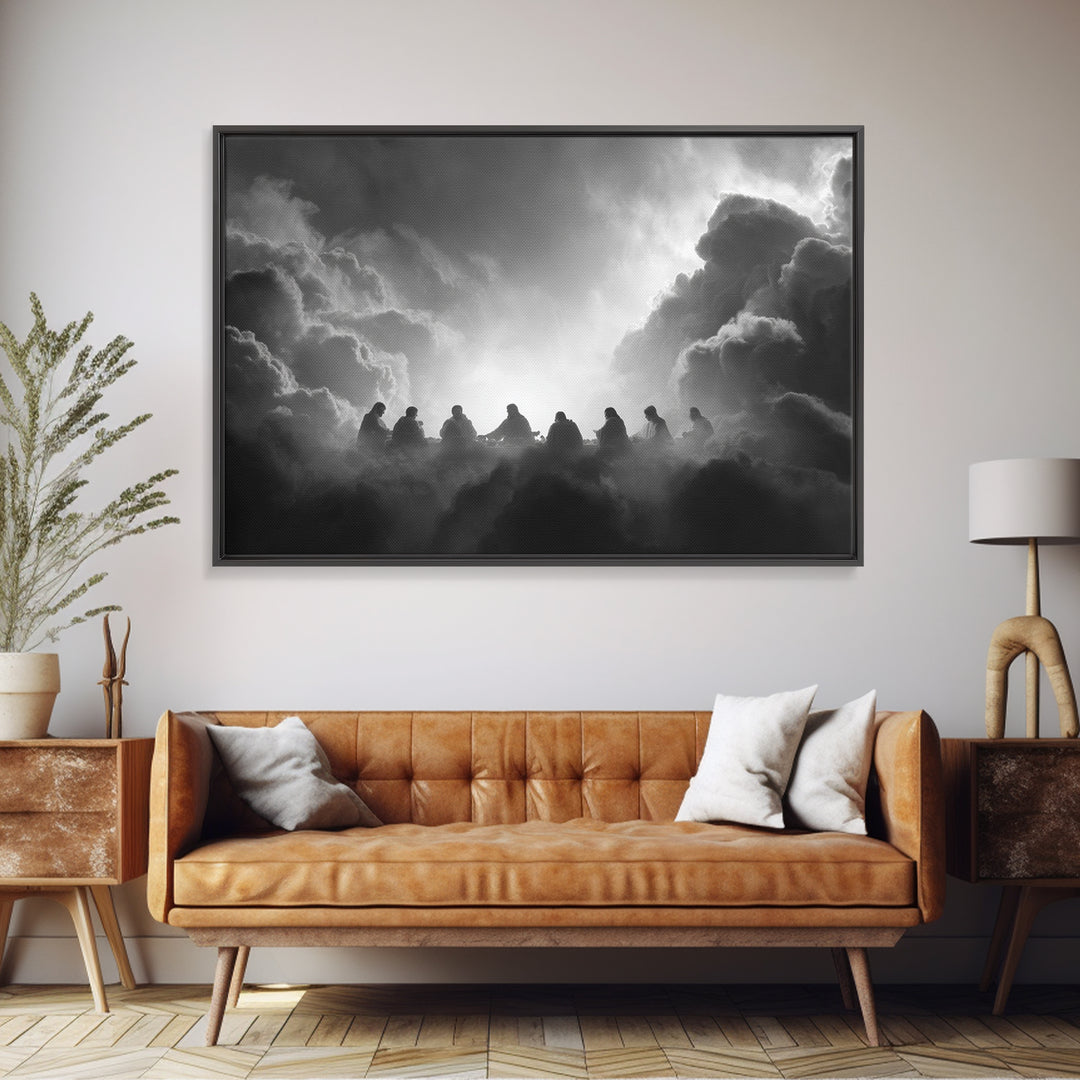 Holy Supper Moment | Framed Canvas Print | Christian Art Canvas | Jesus Wall Art | Christian Art Painting | Christmas Art Work | Christian
