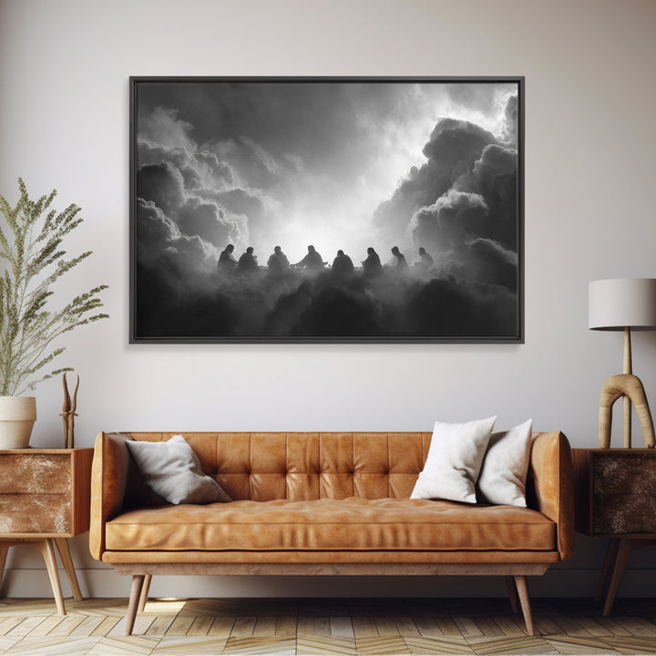 Holy Supper Moment | Framed Canvas Print | Christian Art Canvas | Jesus Wall Art | Christian Art Painting | Christmas Art Work | Christian