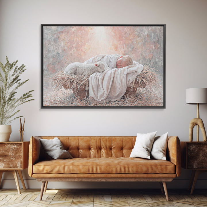 Star of Bethlehem – Framed Canvas Print – Christmas Wall Art – Christian Art – Christian Wall Art – Jesus Painting – Christian Art Canvas