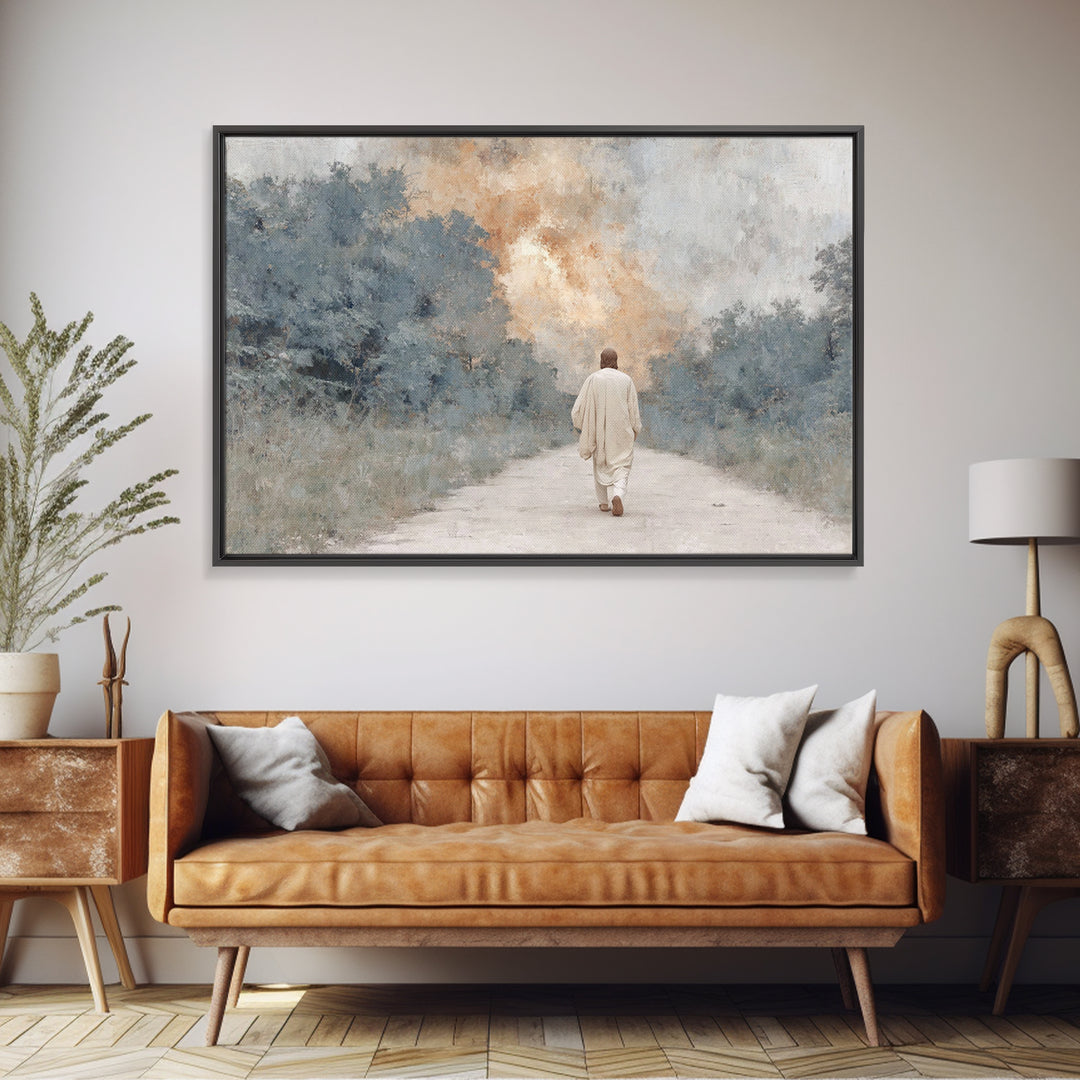 Quiet Bethlehem – Framed Canvas Print – Christian Art Canvas – Christian Wall Art – Christmas Art – Modern Christian Art