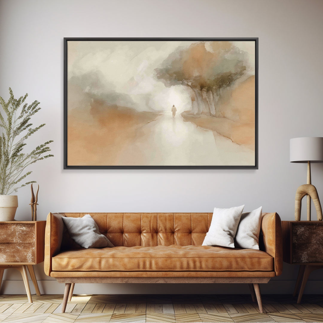 Path of Grace – Framed Canvas Print – Christian Art Canvas – Christian Wall Art – Christian Painting – Subtle Christian Art