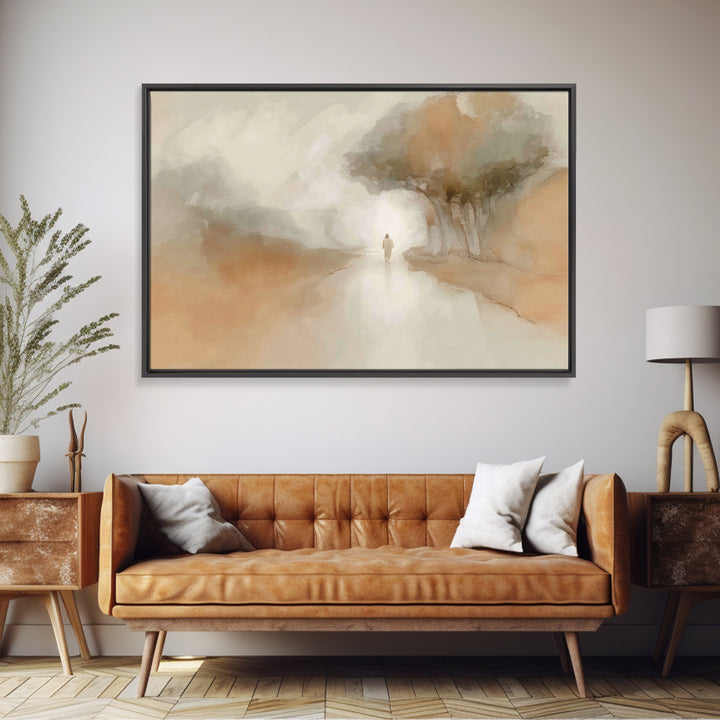 Path of Grace – Framed Canvas Print – Christian Art Canvas – Christian Wall Art – Christian Painting – Subtle Christian Art