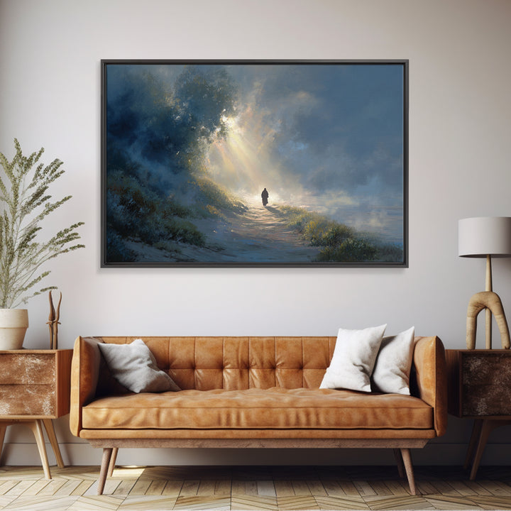 Path Of Mercy – Framed Canvas Print – Christian Wall Art – Jesus Painting – Christian Art Canvas – Moody Christian Art – Christian Gift Ide
