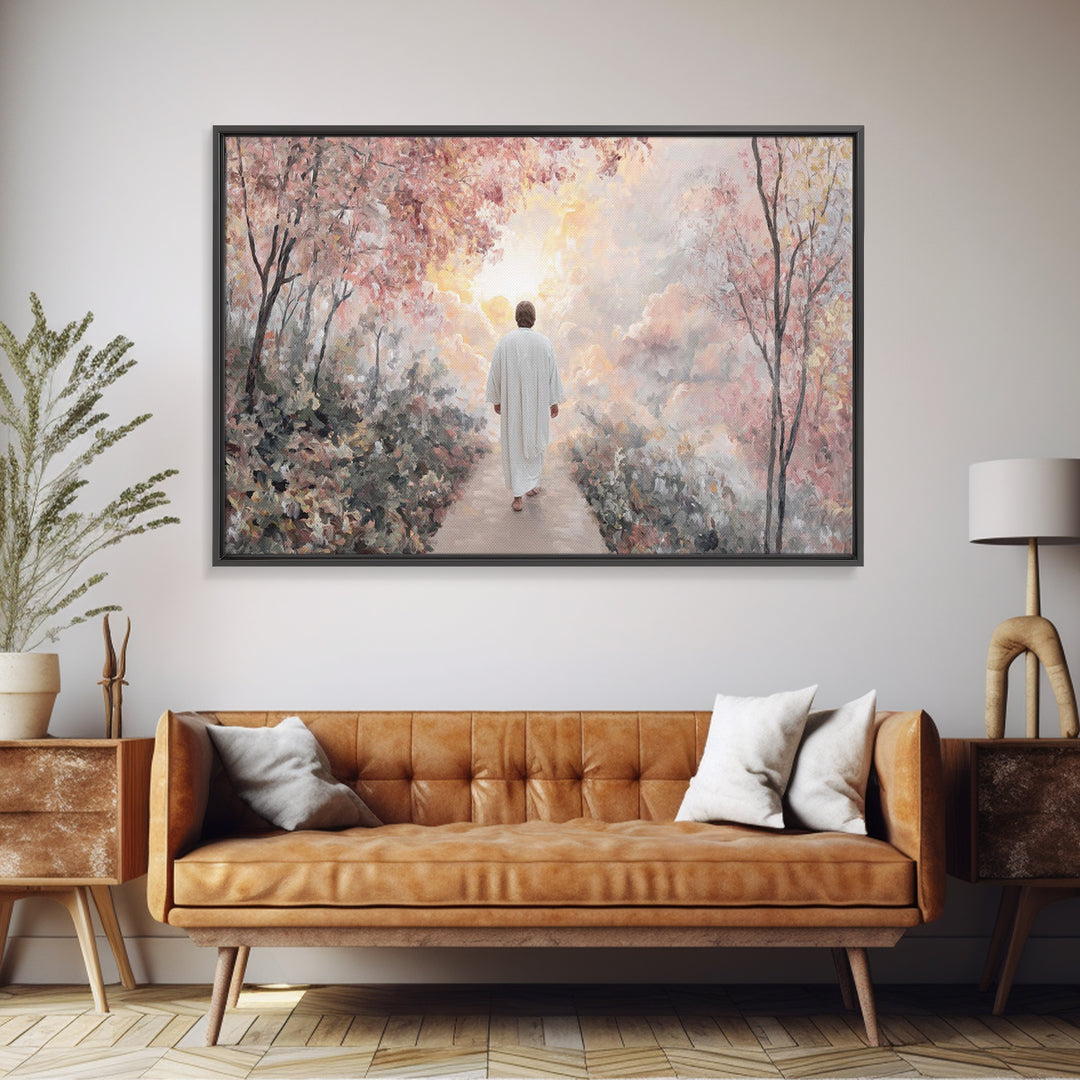 Heavenly Ascent – Framed Canvas Print – Christian Wall Art – Jesus Painting Canvas – Christian Art Work – Large Christian Painting – Christ