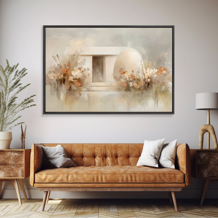 Eternal Peace, Framed Canvas Print, Christian Wall Art, Jesus Painting, Christian Art Print, Minimalist Christian Art, Christian Decor, Chr