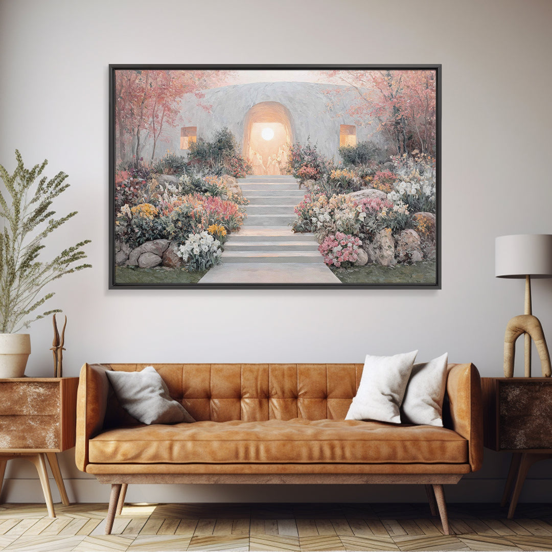 Risen Glory – Framed Canvas Print – Christian Wall Art – Christian Art Canvas – Christian Paintings – Easter Christian Art – Christian Deco