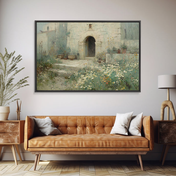 Ancient Sanctuary, Framed Canvas Print, Christian Wall Art, Christian Art Canvas, Vintage Christian Art, Christian Painting, Christian Deco