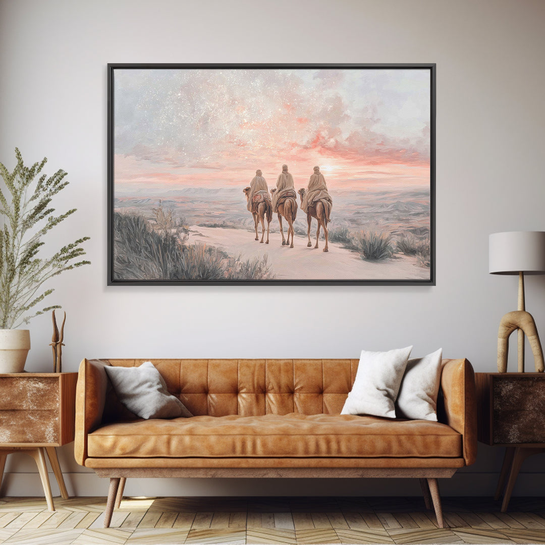 Dawn To Bethlehem – Framed Canvas Print – Christian Art – Christian Art Canvas – Christian Christmas Art – Christmas Wall Art – Subtle Chri