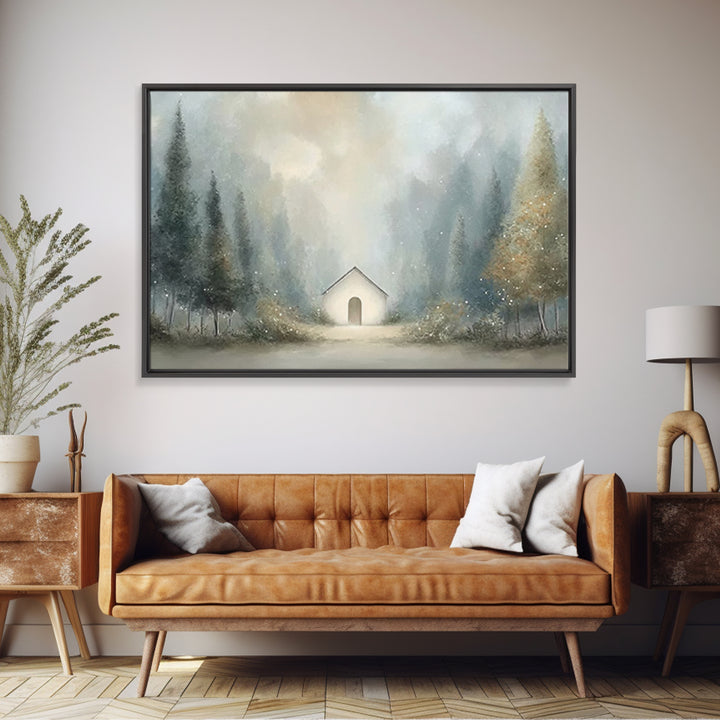 Silent Forest Sanctuary | Framed Canvas Print | Christian Art Canvas | Christian Gift Ideas | Christian Wall Art | Christmas Art | Modern C