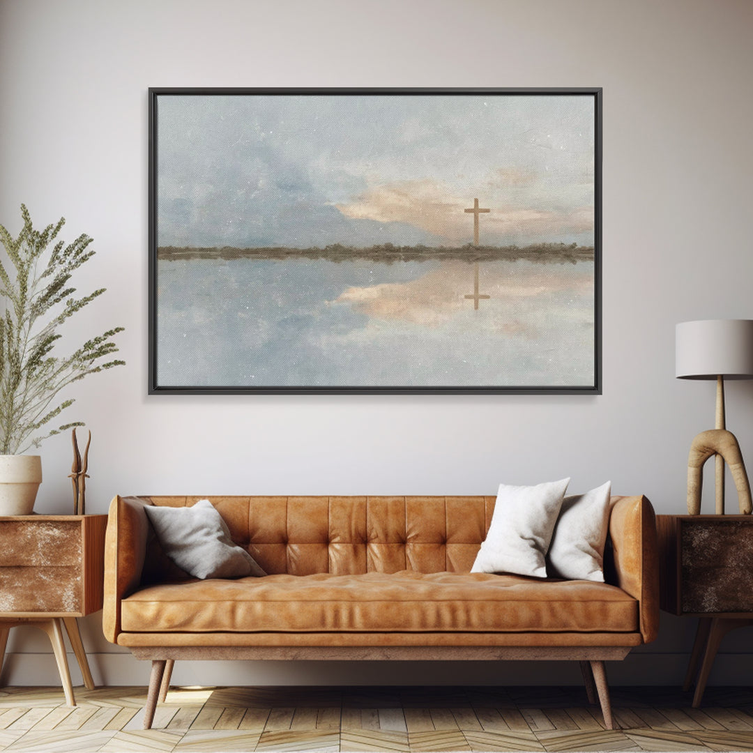Light Of Promise | Framed Canvas Print | Christian Wall Art | Christmas Art | Christian Art Canvas | Subtle Christian Art | Christian Decor
