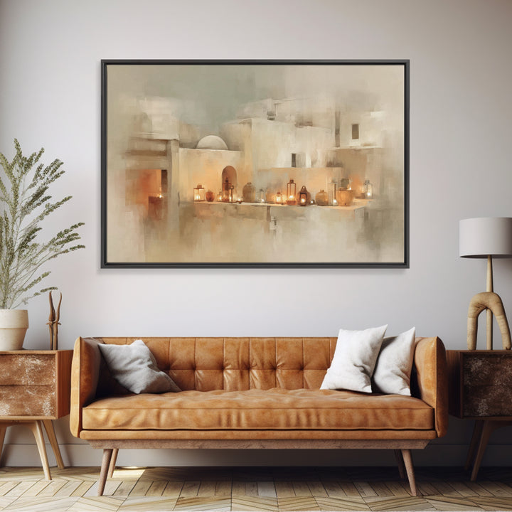 Lanterns Of Bethlehem | Framed Canvas Print | Christian Art Canvas | Christian Decorations | Christmas Art | Christian Wall Art | Christian