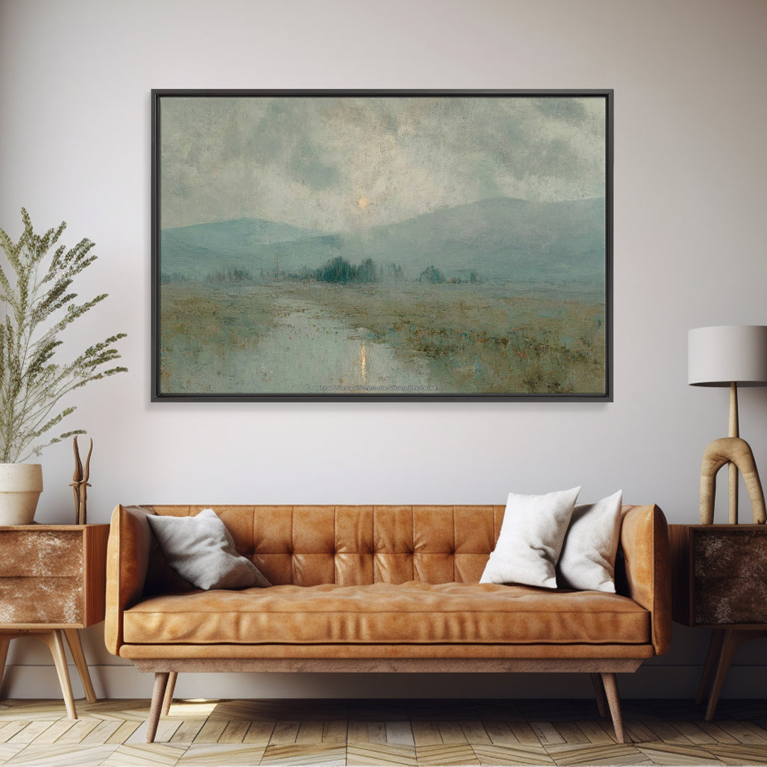 Misty Morning Grace | Framed Canvas Print | Christian Wall Art | Christian Art Canvas | Subtle Christian Art | Christian Painting | Christi