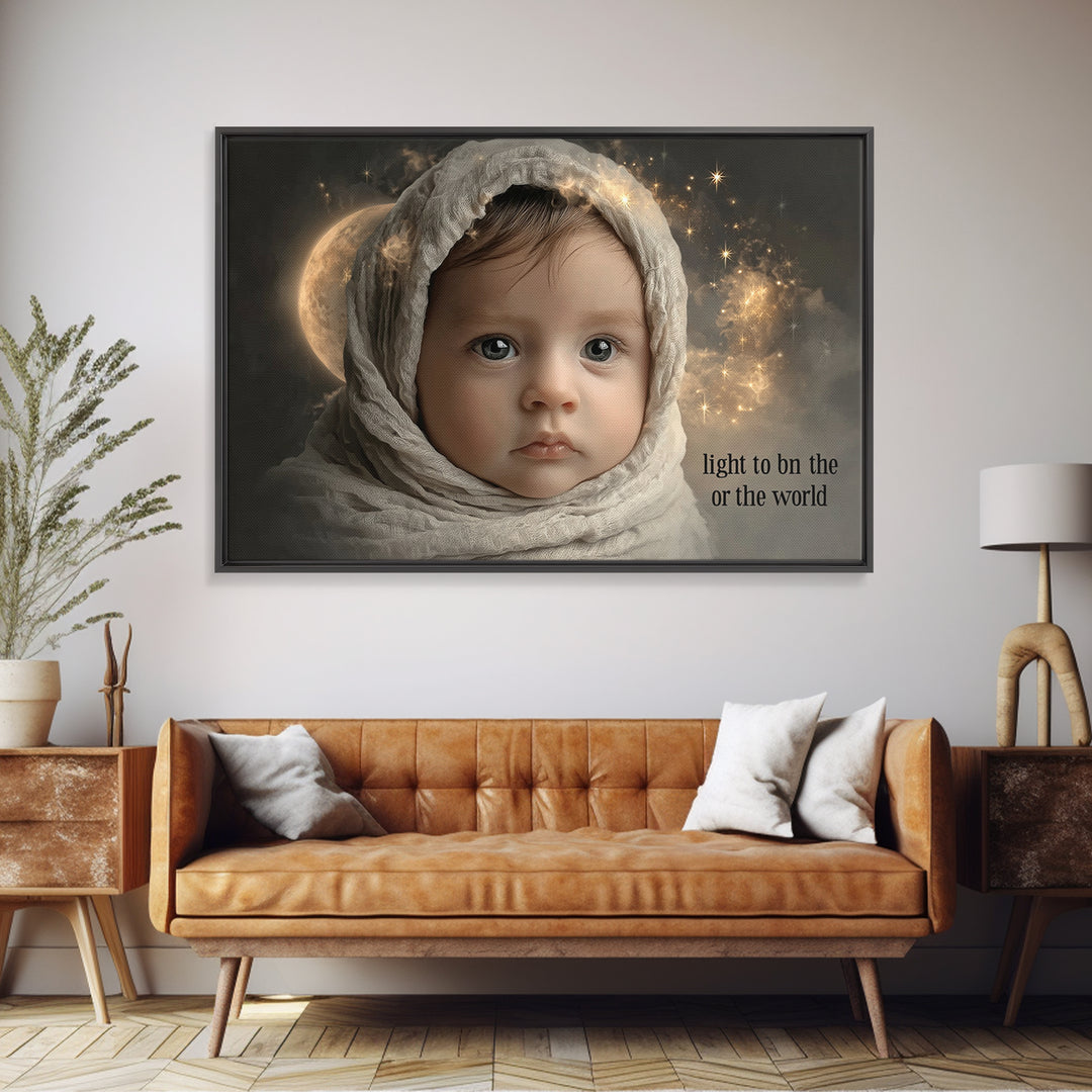 Starborn Hope, Framed Canvas Print, Christian Wall Art, Christian Art Canvas, Jesus Christmas Art, Christian Christmas Art, Christian Gift