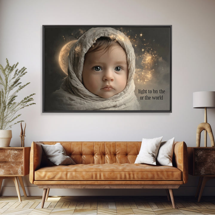 Starborn Hope, Framed Canvas Print, Christian Wall Art, Christian Art Canvas, Jesus Christmas Art, Christian Christmas Art, Christian Gift