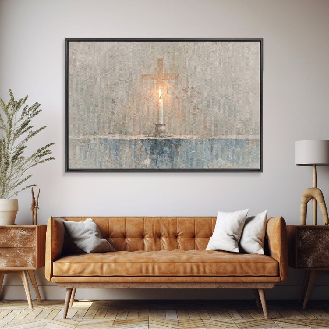 Sacred Stillness, Framed Canvas Print, Christian Art Canvas, Christian Wall Art, Subtle Christian Art, Christian Art