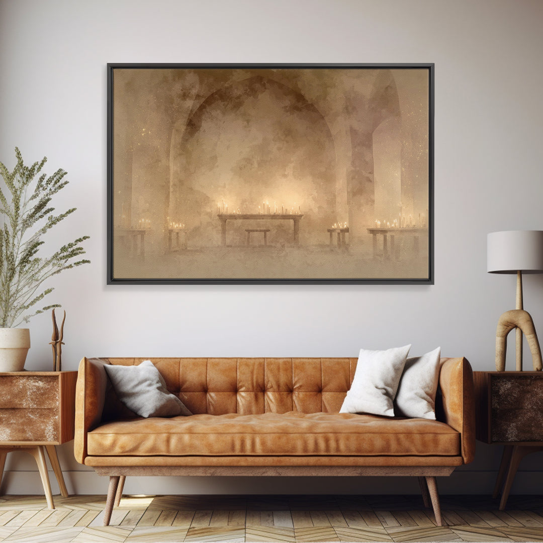 Holy Quiet Haven – Framed Canvas Print – Christian Wall Art – Christian Art Canvas – Minimalist Christian Art – Christian Decor – Christian