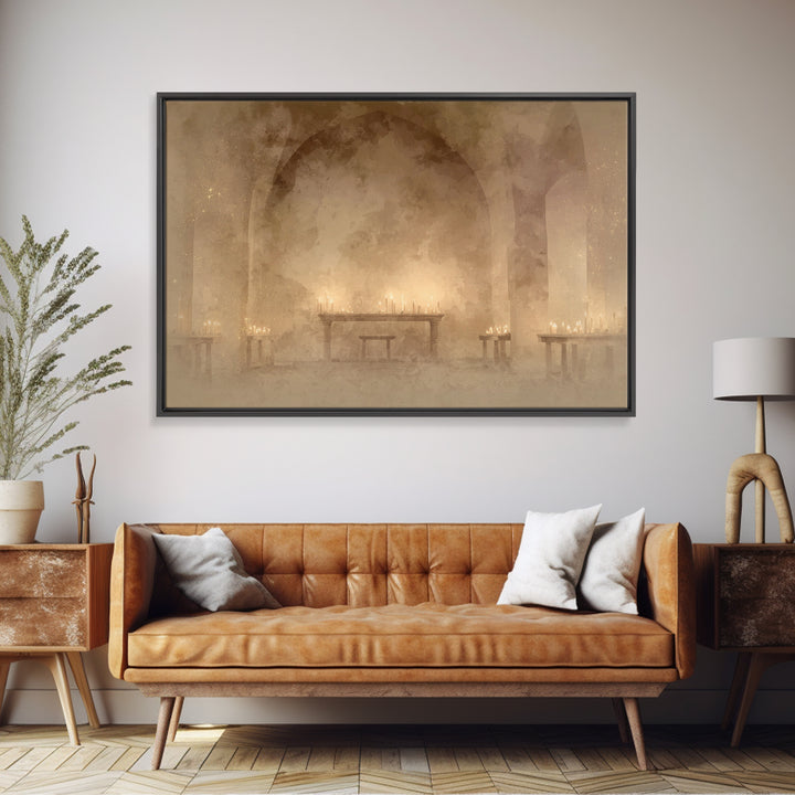 Holy Quiet Haven – Framed Canvas Print – Christian Wall Art – Christian Art Canvas – Minimalist Christian Art – Christian Decor – Christian