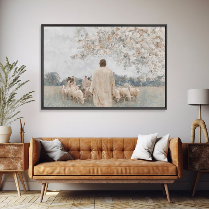 Guided By Grace | Framed Canvas Print | Jesus Painting | Christian Wall Art | Christian Art Canvas | Modern Christian Art | Christian Art P