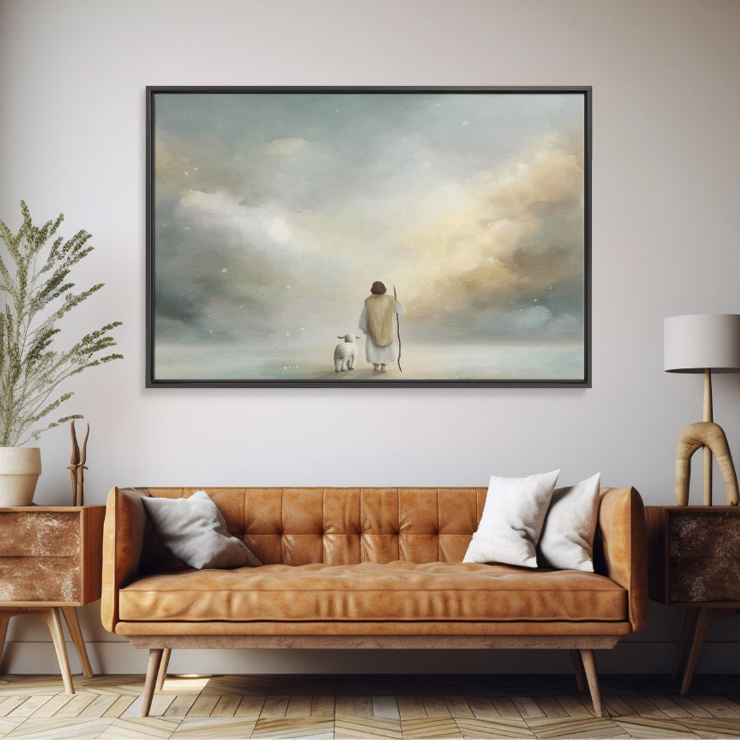 Heaven’s Quiet Path | Framed Canvas Print | Christian Wall Art | Christian Art Canvas | Subtle Christian Art | Christian Paintings | Christ
