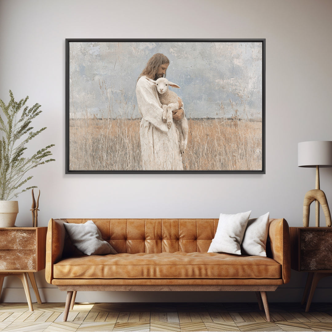 Held In Grace, Framed Canvas Print, Jesus Painting, Christian Wall Art, Christian Art Canvas, Christian Art Prints, Christian Decor
