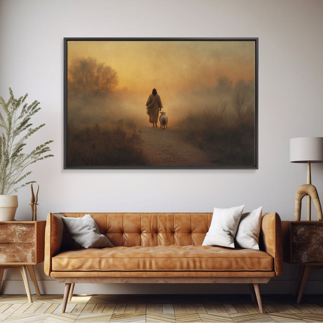 Valley Of Dawn | Framed Canvas Print | Christian Wall Art | Christian Art Canvas | Moody Christian Art | Christian Decoration | Christian A