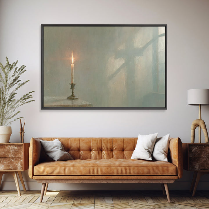 Holy Reflection | Framed Canvas Print | Christian Wall Art | Christian Art Canvas | Minimalist Christian Art | Christian Art