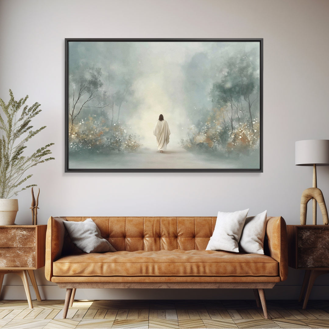Path Of His Peace – Framed Canvas Print – Christian Wall Art – Christian Art Canvas – Subtle Christian Art – Christian Paintings – Christia