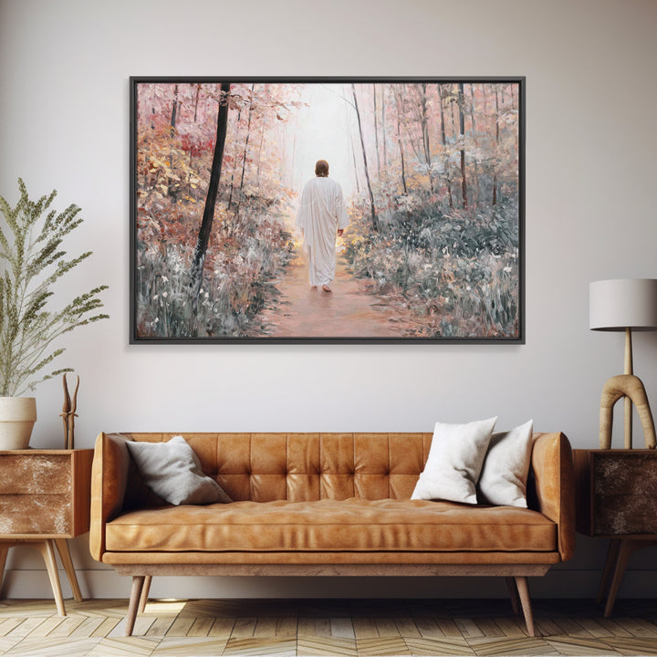 Light Through The Trees | Framed Canvas Print | Christian Wall Art | Christian Art Canvas | Modern Christian Art | Christian Gift Ideas | C