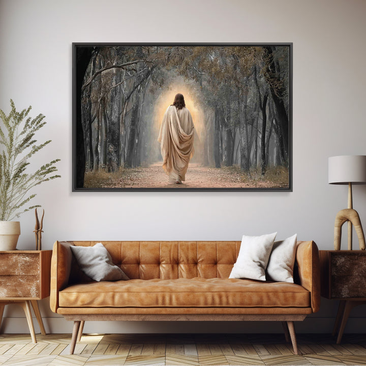 Glory In The Woodland – Framed Canvas Print – Christian Wall Art – Christian Art Canvas – Moody Christian Art – Christian Decoration – Chri