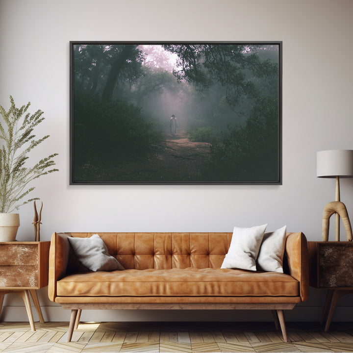 Mist Of His Presence, Framed Canvas Print, Christian Wall Art, Christian Art Canvas, Subtle Christian Art, Christian Paintings, Christian A