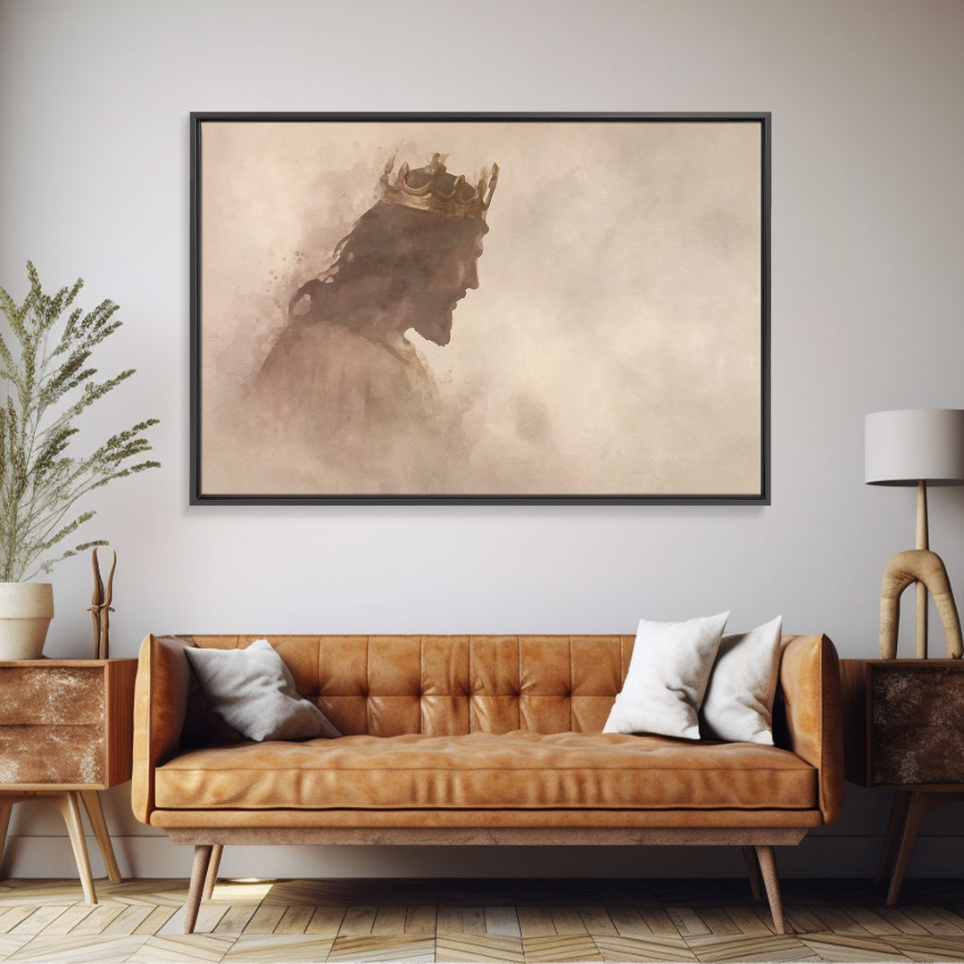 Gentle Reign, Framed Canvas Print, Christian Wall Art, Christian Art Canvas, Subtle Christian Art, Christian Art Prints, Jesus Painting