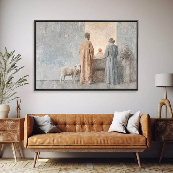 Holy Nativity – Framed Canvas Print – Christian Wall Art – Christmas Art – Christian Art Canvas – Christian Christmas Art – Christian Decor