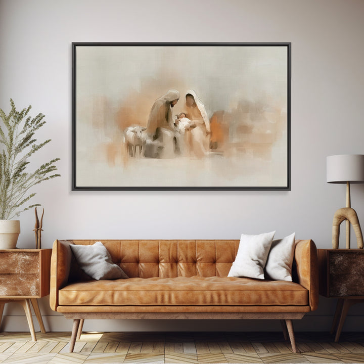 Quiet Bethlehem Light | Framed Canvas Print | Jesus Painting | Christian Christmas Art | Christian Wall Art | Christian Art Canvas | Christ