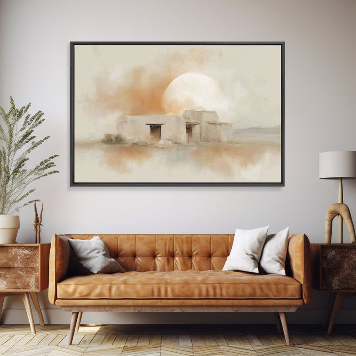 Bethlehem Dawn Dwelling | Framed Canvas Print | Christian Art Canvas | Christian Wall Art | Christmas Art Prints | Christian Christmas Art