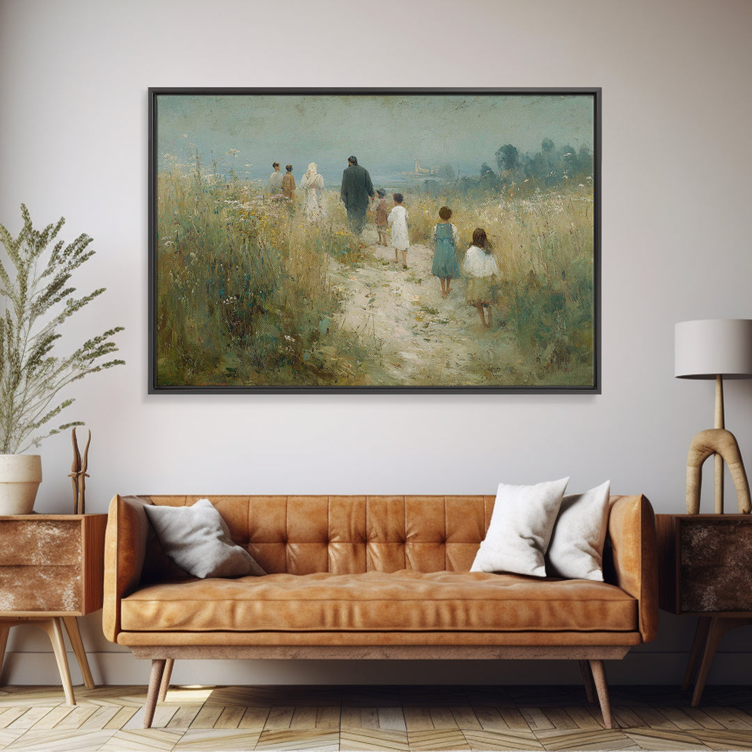 Path Of Gentle Faith – Framed Canvas Print – Christian Art Canvas – Christian Art Prints – Christian Wall Art – Jesus Painting – Christian